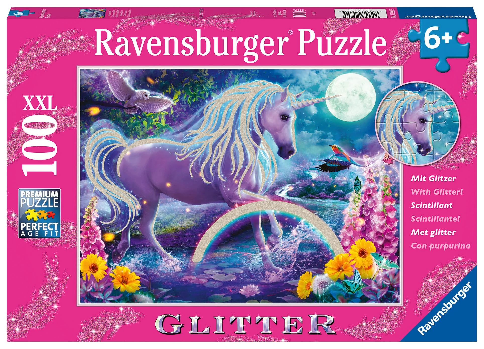 Ravensburger Glitter Unicorn 100 pc Puzzle - Image 2