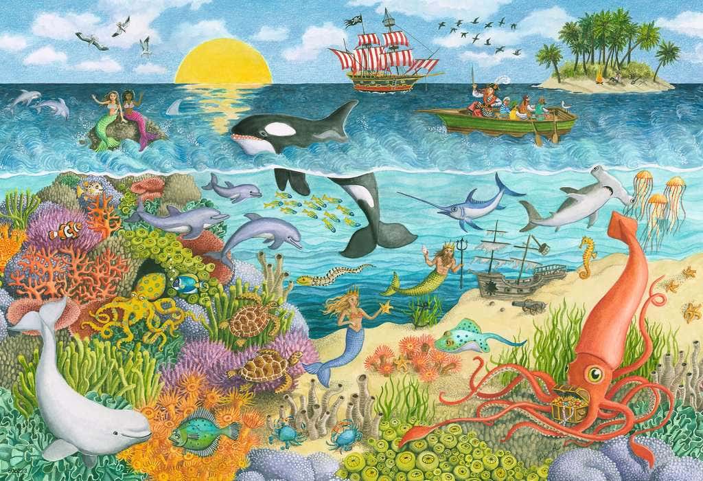 Ravensburger Pirates and Mermaids 2x24 piece Puzzle - Image 2