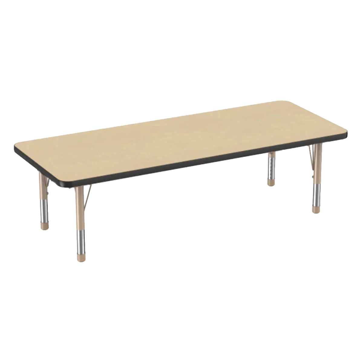 Rectangle Maple/Black Activity Table with Standard or Chunky Adjustable Legs - Image 31