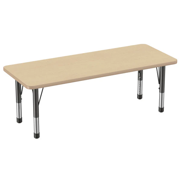 Rectangle Maple/Maple Activity Table with Standard or Chunky Adjustable Legs - Image 10