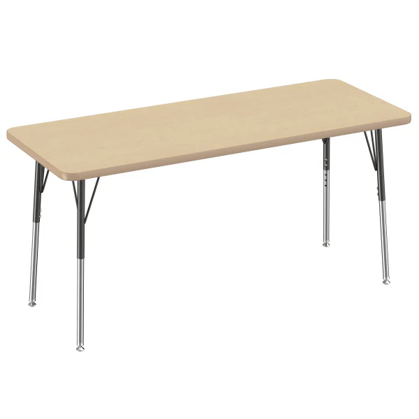 Rectangle Maple/Maple Activity Table with Standard or Chunky Adjustable Legs - Image 11