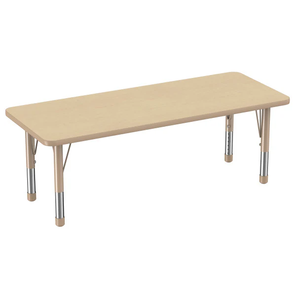 Rectangle Maple/Maple Activity Table with Standard or Chunky Adjustable Legs - Image 12