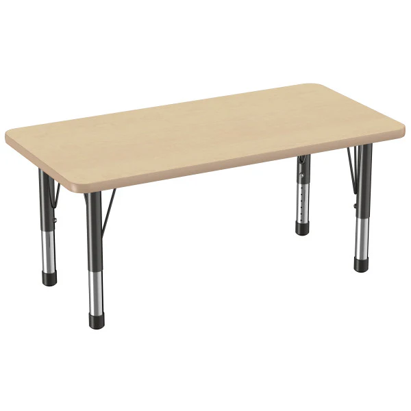 Rectangle Maple/Maple Activity Table with Standard or Chunky Adjustable Legs - Image 14