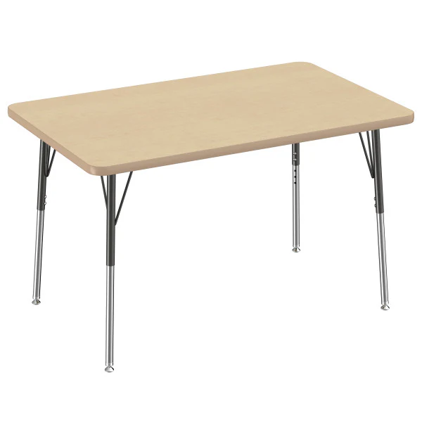 Rectangle Maple/Maple Activity Table with Standard or Chunky Adjustable Legs - Image 19