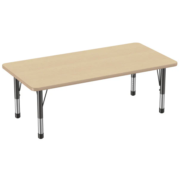 Rectangle Maple/Maple Activity Table with Standard or Chunky Adjustable Legs - Image 2