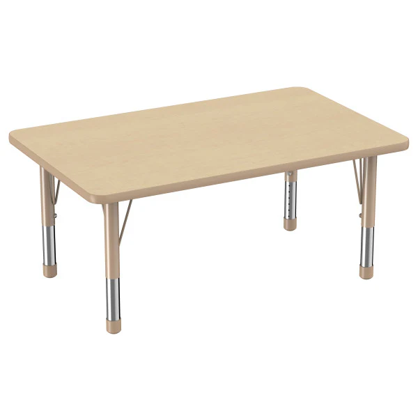 Rectangle Maple/Maple Activity Table with Standard or Chunky Adjustable Legs - Image 20