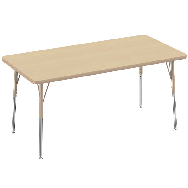 Rectangle Maple/Maple Activity Table with Standard or Chunky Adjustable Legs - Image 5