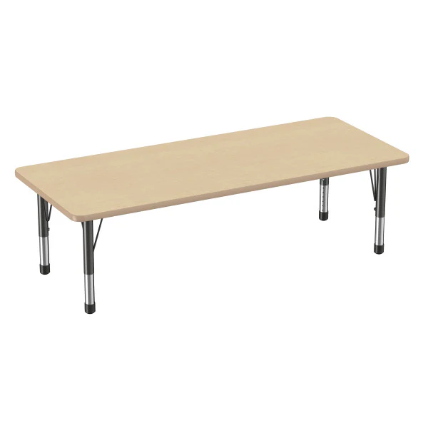 Rectangle Maple/Maple Activity Table with Standard or Chunky Adjustable Legs - Image 6