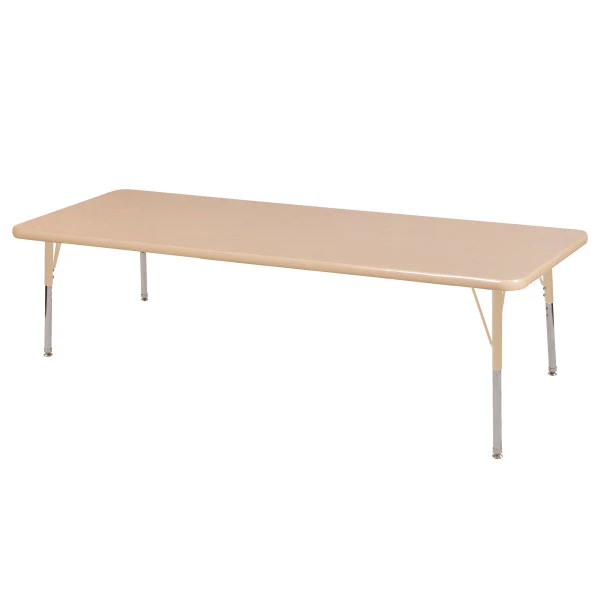 Rectangle Maple/Maple Activity Table with Standard or Chunky Adjustable Legs - Image 9