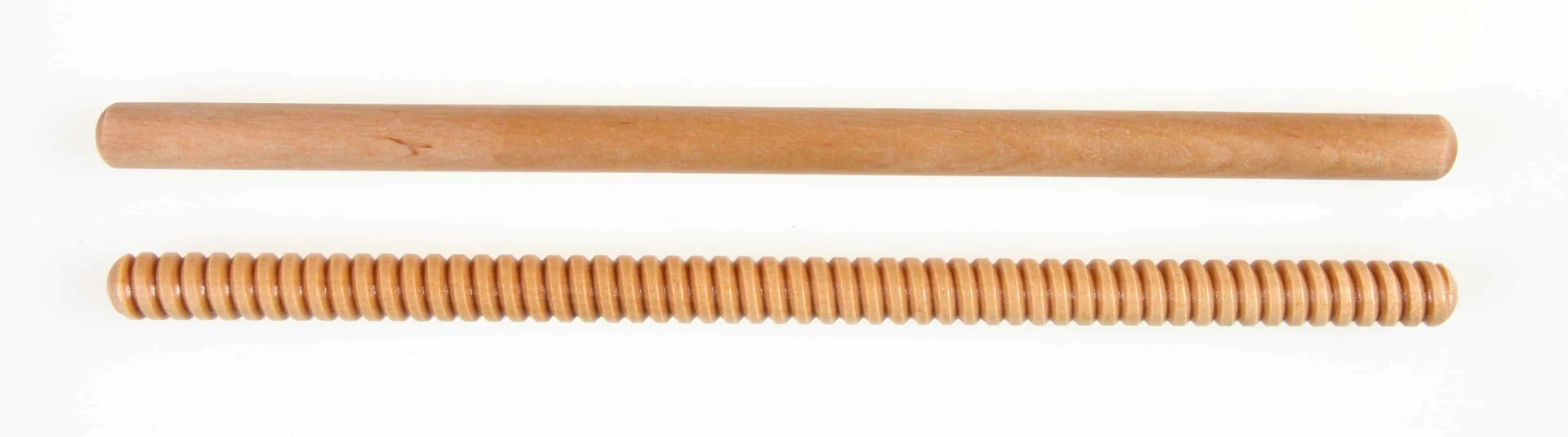 Rhythm Sticks 10in Natural Finish Plain & Fluted Pair