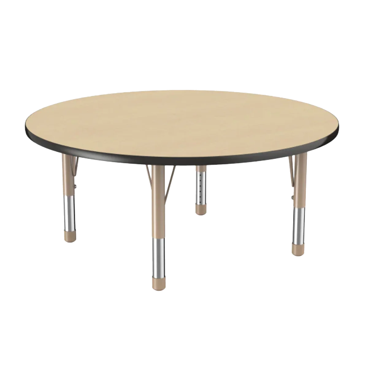 Round Maple/Black Activity Table with Standard or Chunky Adjustable Legs - Image 12