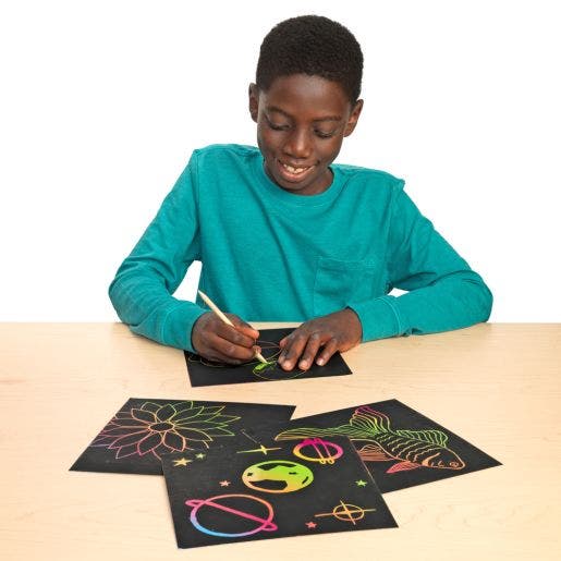 Scratch Art 25 Boards With 5 Sticks - Image 4