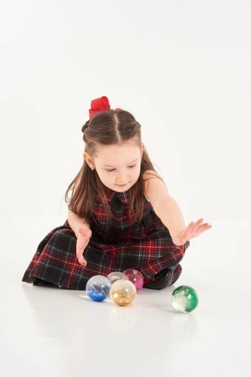 Sensory Rainbow Glitter Balls Pk7 - Image 3