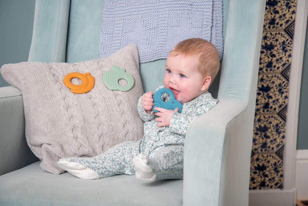 Silisoft Sensory Teethers Neutral Apple, Car, Snail - Image 3