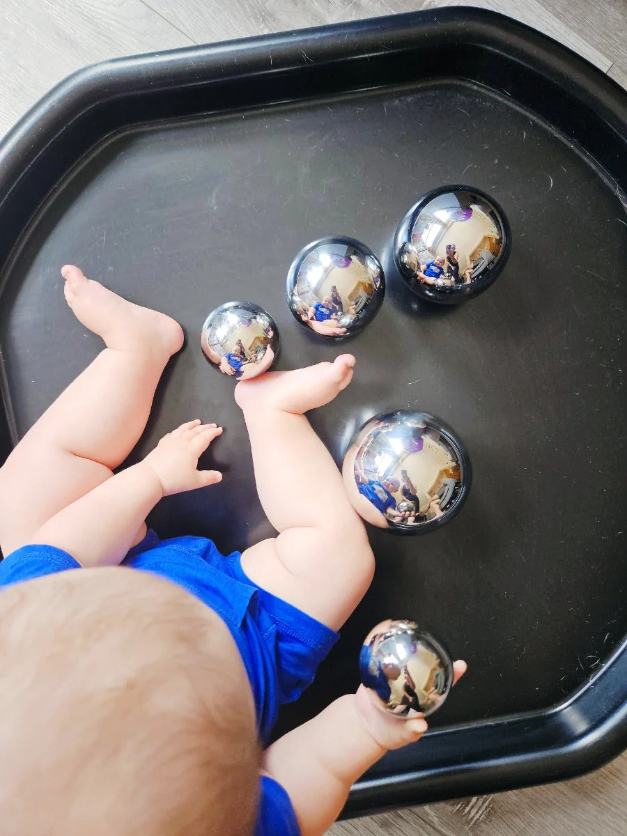 Silver Sensory Reflective Balls - Pack of 4 - Image 3