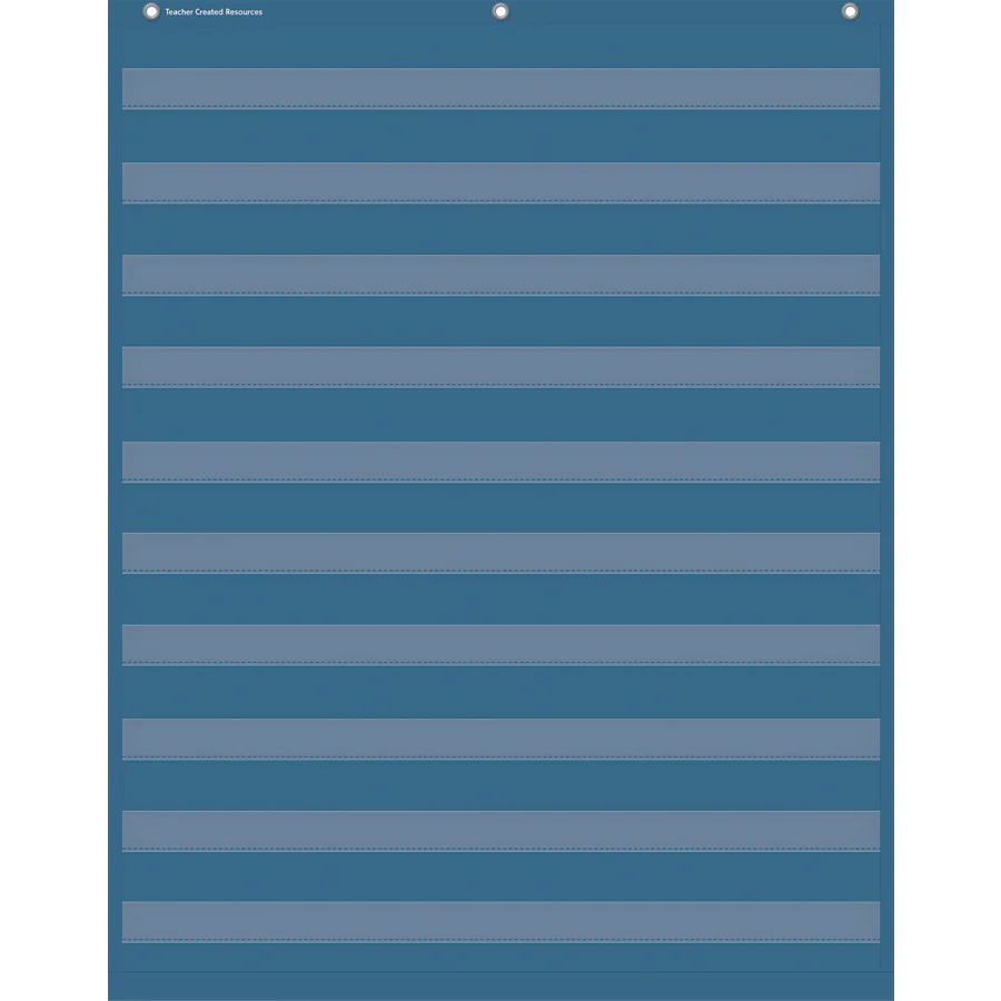 Slate Blue 10 Pocket Chart 34x44in