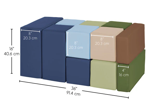 SoftScape Big Block Set Earthtone 12-piece - Image 4