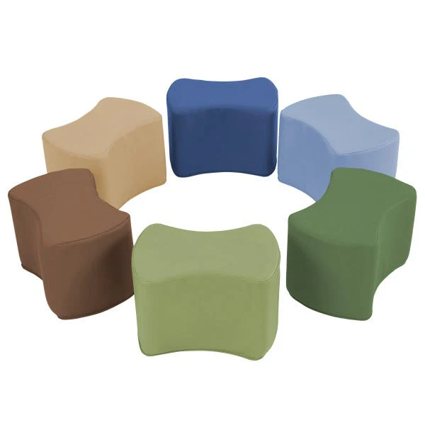 Softscape Butterfly Stool Set 10in Earthtones 6pc