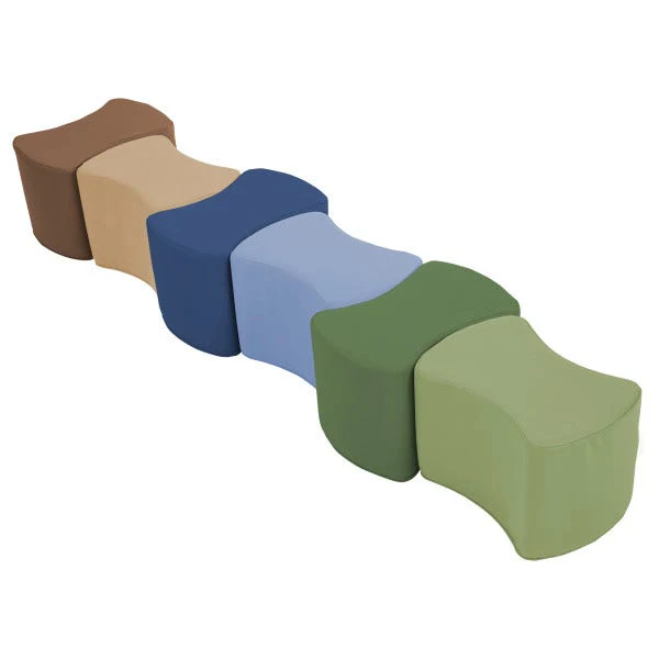 Softscape Butterfly Stool Set 10in Earthtones 6pc - Image 4