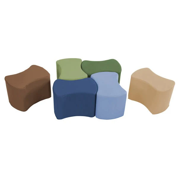 Softscape Butterfly Stool Set 10in Earthtones 6pc - Image 5