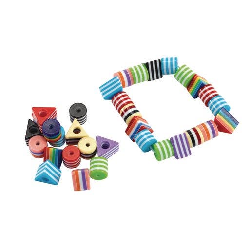 Striped Round & Triangular Beads - Image 3