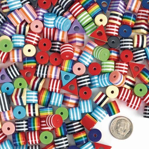 Striped Round & Triangular Beads - Image 5
