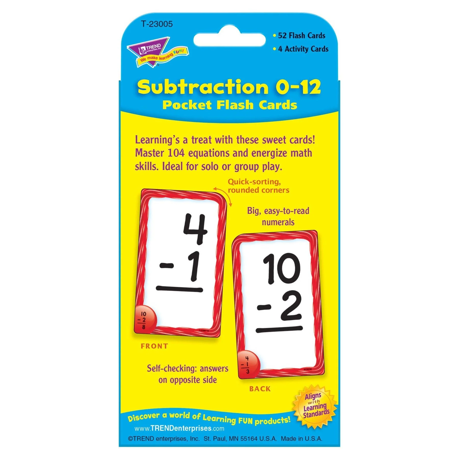 Subtraction Pocket Flash Cards - Image 4