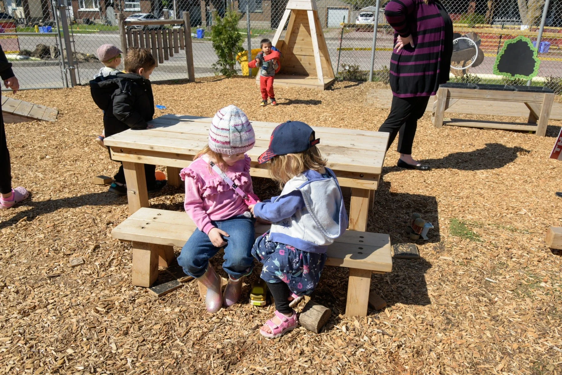 Table and 2 Benches by Naturally Inspired Play