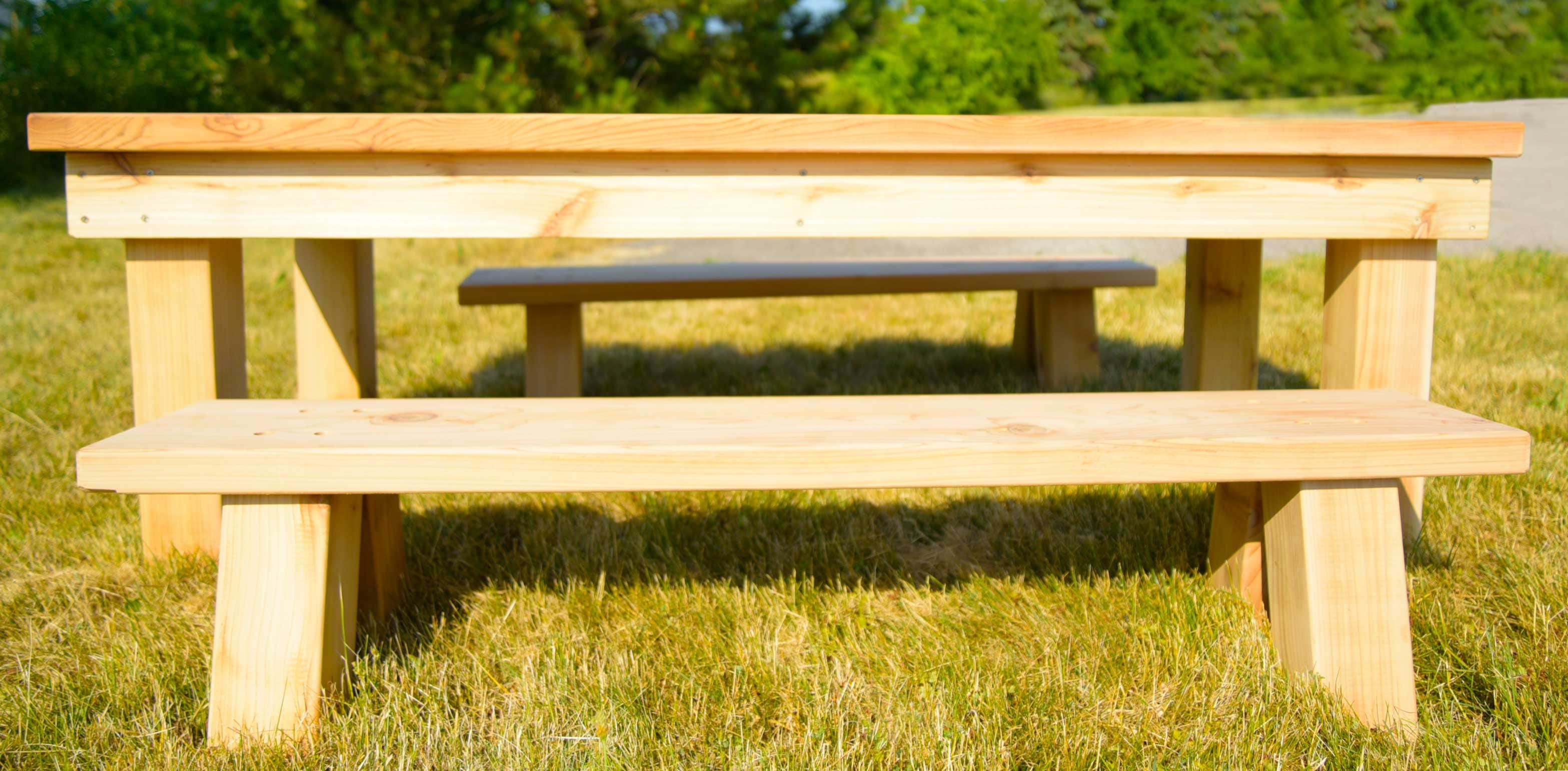 Table and 2 Benches by Naturally Inspired Play - Image 5