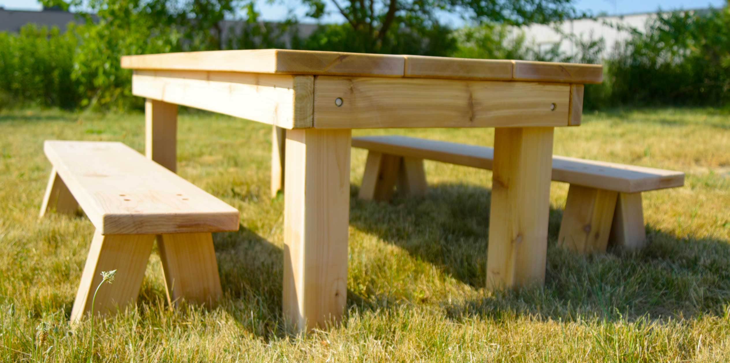 Table and 2 Benches by Naturally Inspired Play - Image 6