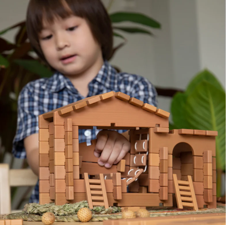 Tabletop Notch Blocks Western 129 pc - Image 3