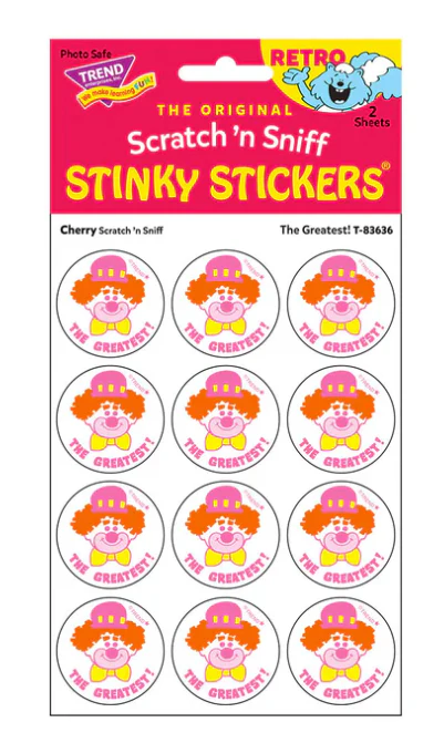 The Greatest Cherry scent Retro Stinky Stickers 24 ct - Image 3