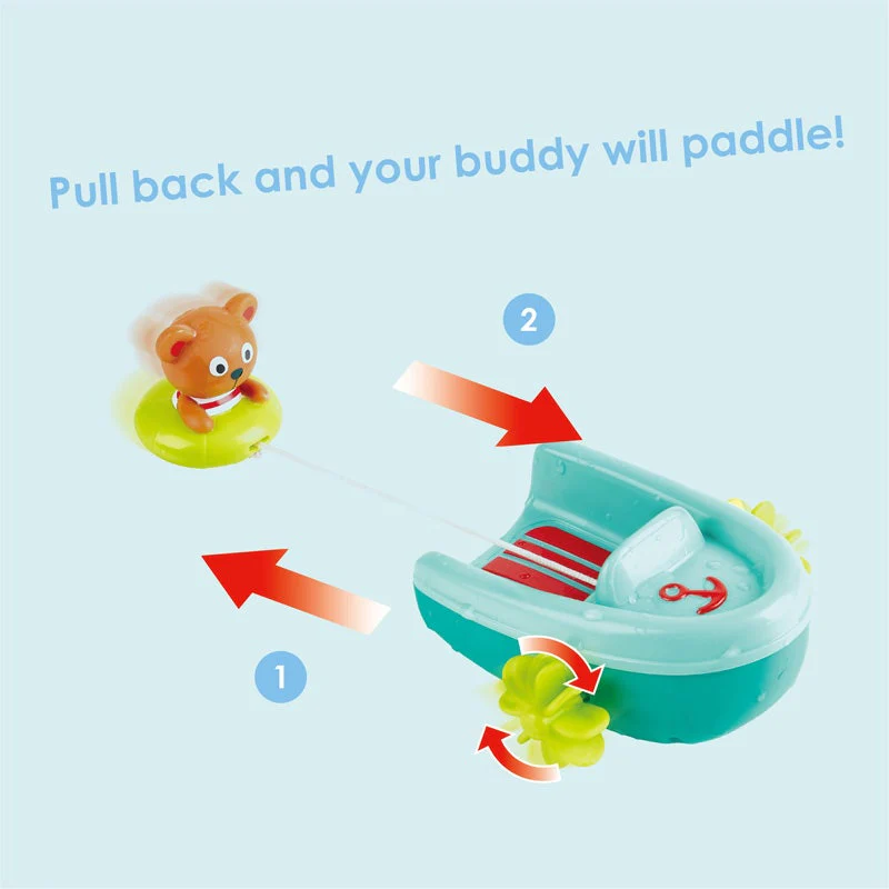 Tubing Pull-Back Boat by Hape - Image 4