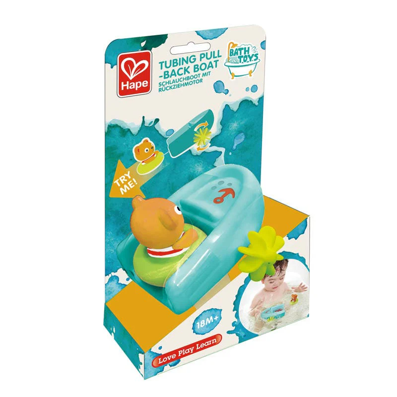 Tubing Pull-Back Boat by Hape - Image 5