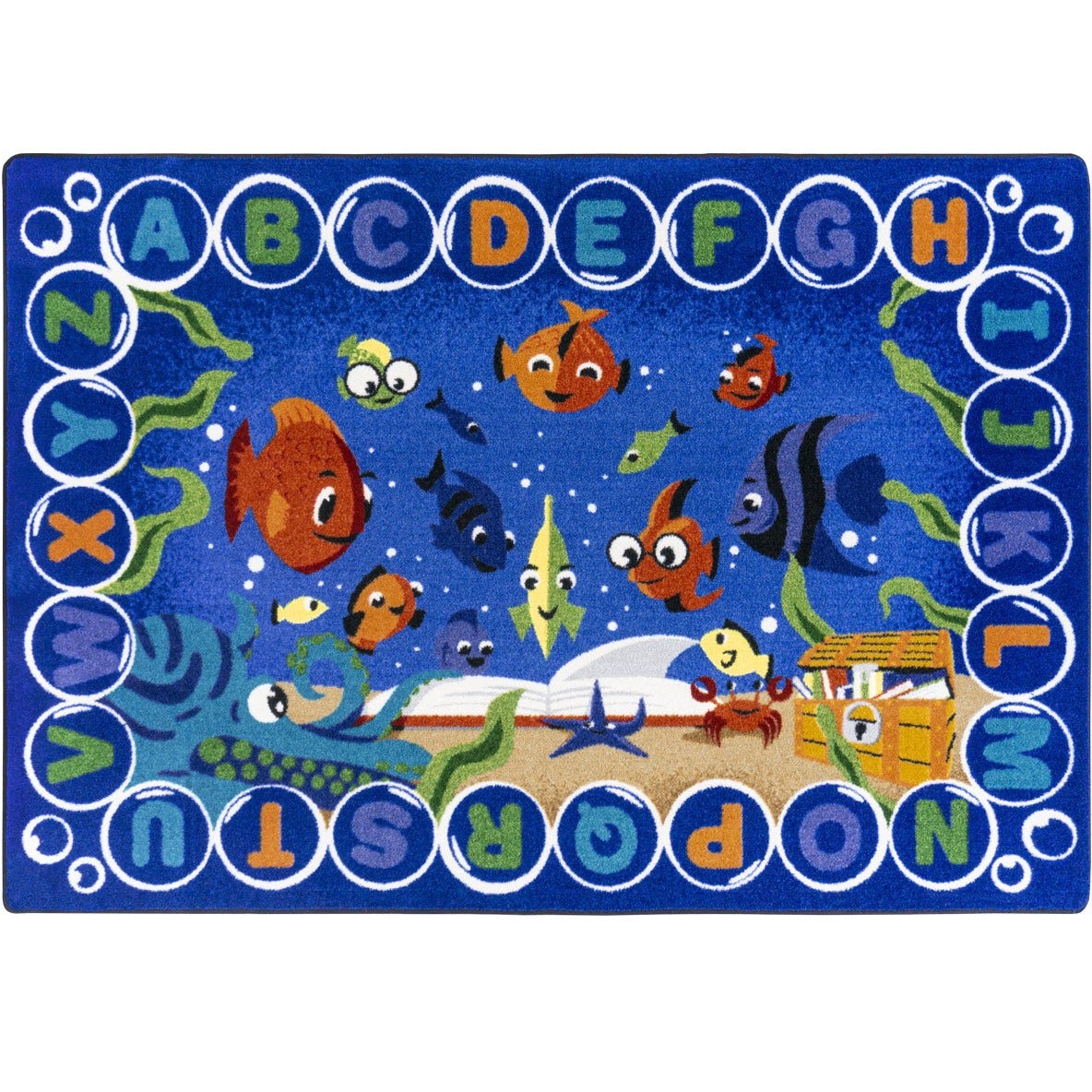 Underwater Readers Rectangle Multi Carpet 7ft 8in x 10ft 9in