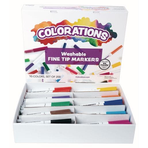 Washable Fine Tip Markers Set Of 200