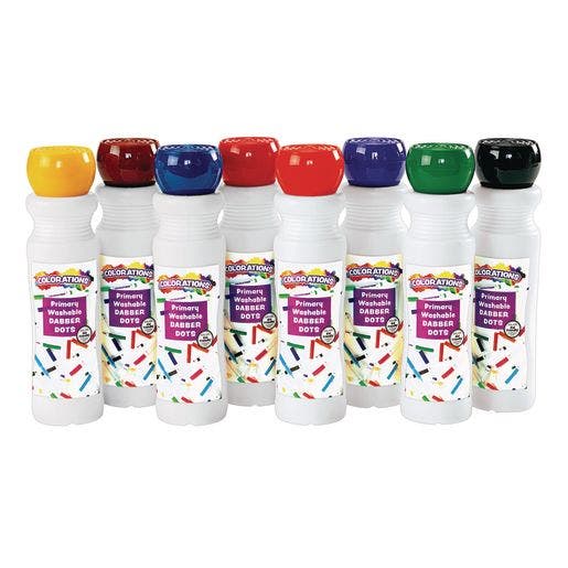 Washable Primary Dabber Dots Set Of 8