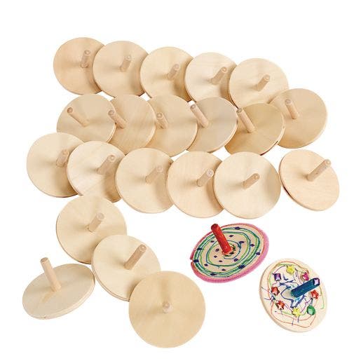 Whirling Wooden Tops Set of 24 - Image 3