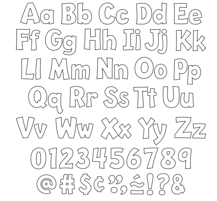 White 4in Playful Combo Ready Letters - Image 3