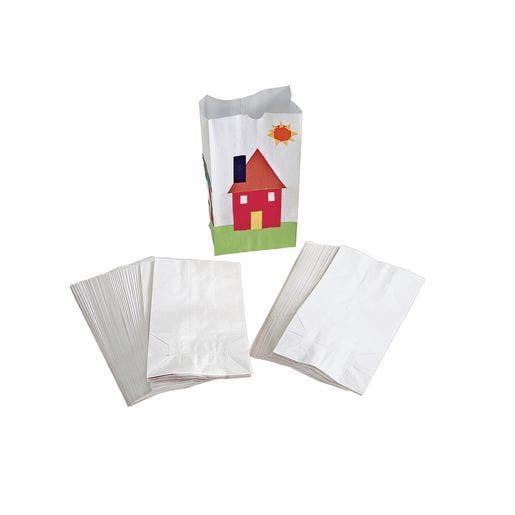 White Craft Bags Set Of 100 - Image 2