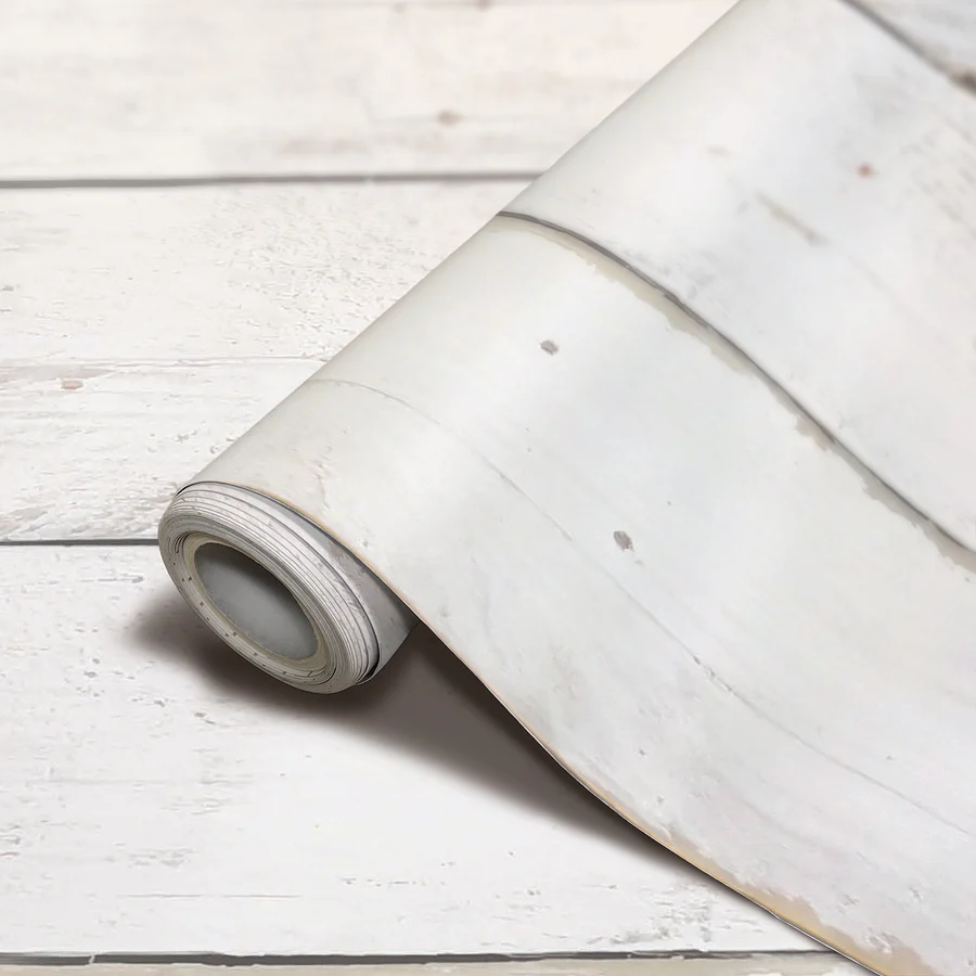 White Shiplap Peel and Stick Decorative Paper - Image 4