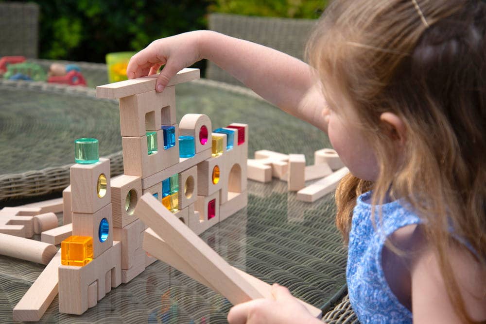 Wooden Building Gem Blocks 80 pc - Image 2