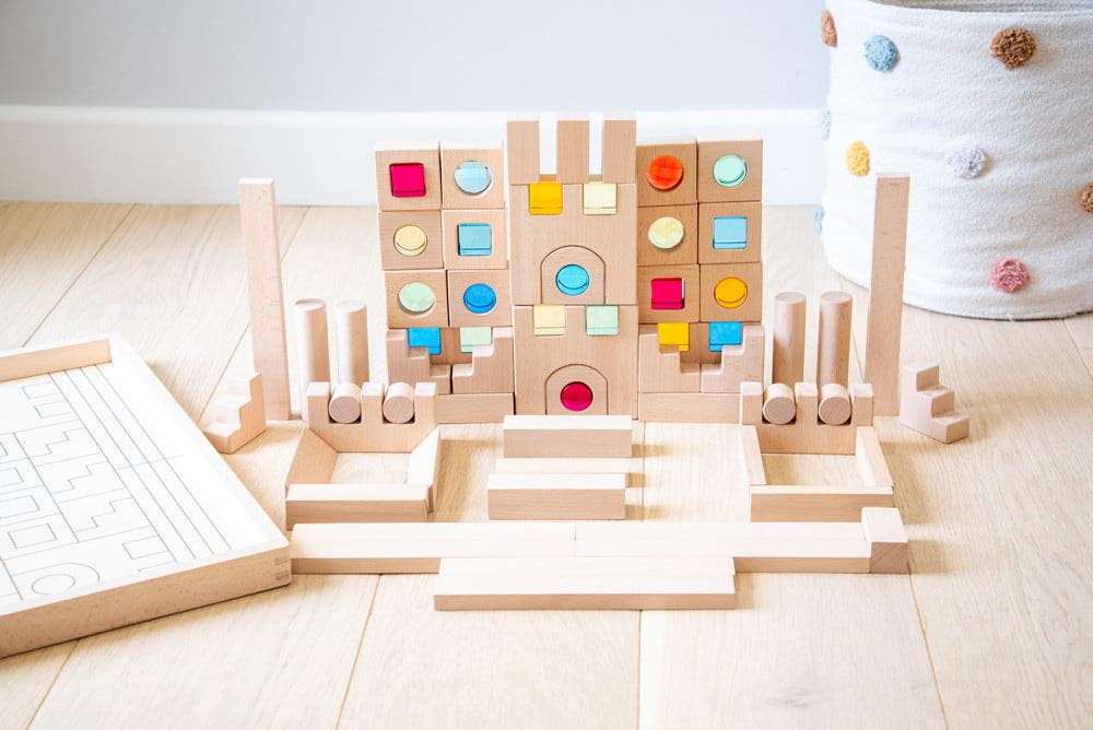Wooden Building Gem Blocks 80 pc - Image 6