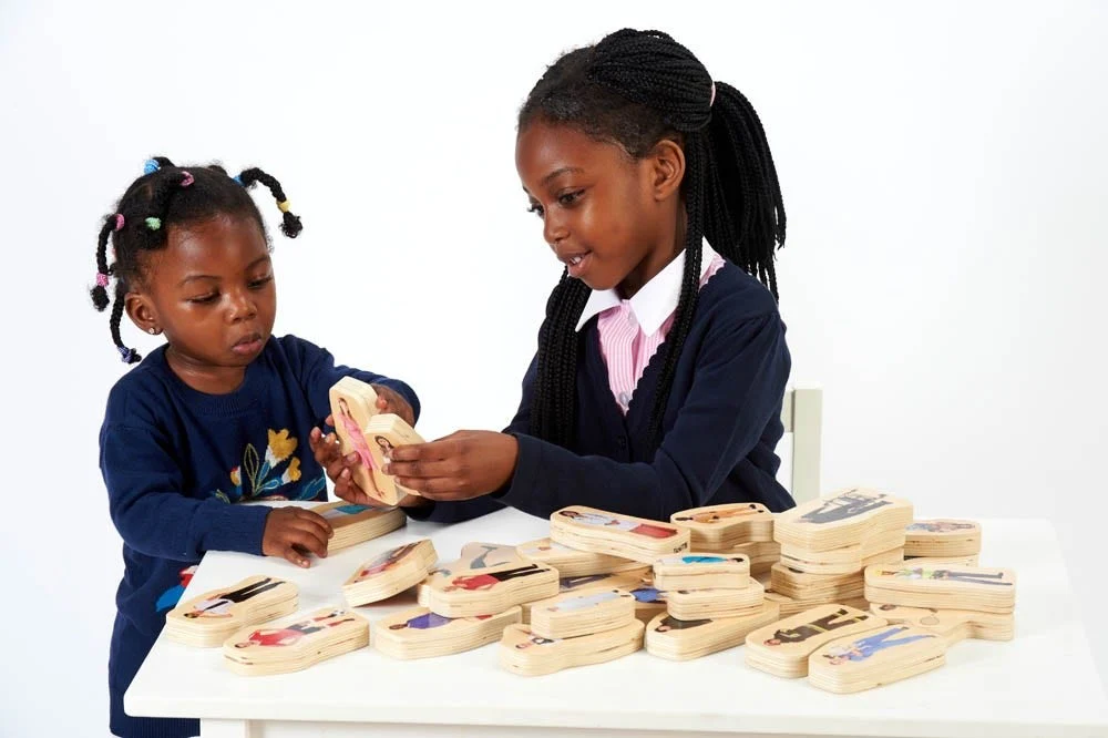 Wooden Community People Blocks 32 pcs - Image 2