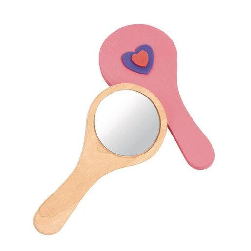 Wooden Hand Mirrors Set of 12 - Image 2
