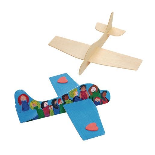 Wooden Model Airplanes Set of 12