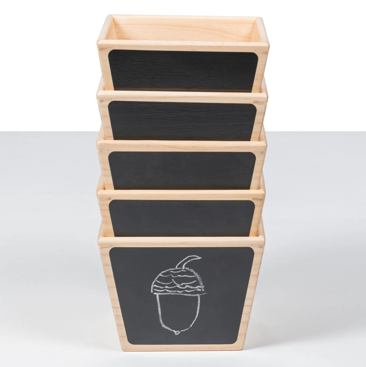 Wooden Sorting Pots Pack of 5 - Image 3