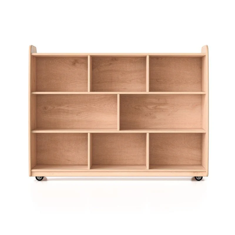 Woodlyn Backed Two Shelves Long Horizontal with Vertical Dividers - Image 2