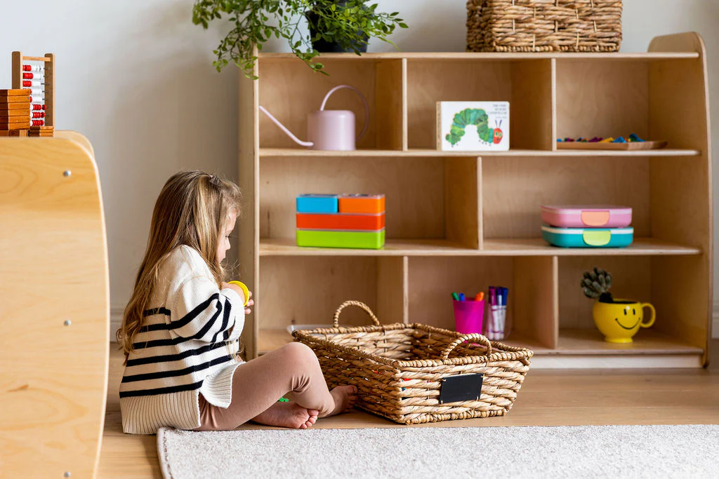 Woodlyn Backed Two Shelves Long Horizontal with Vertical Dividers - Image 6
