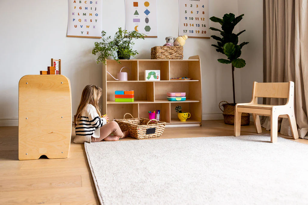 Woodlyn Backed Two Shelves Long Horizontal with Vertical Dividers - Image 7